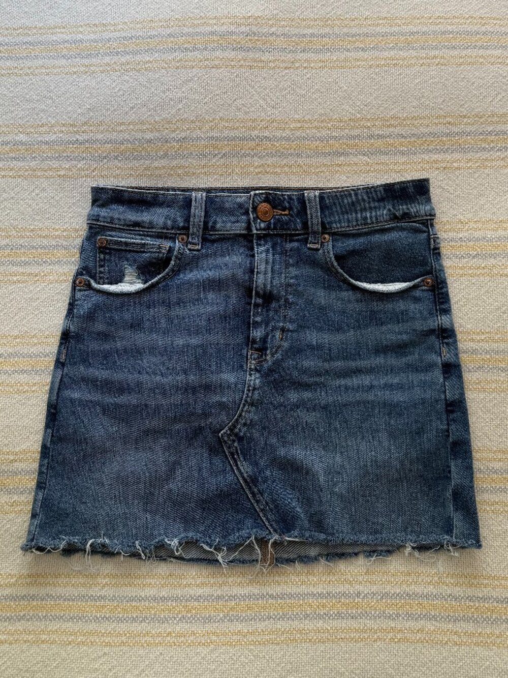 American Eagle High Rise Stretch Denim Mini Skirt